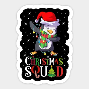 Christmas Squad Funny Xmas Dabbing Penguin Christmas Lights Sticker